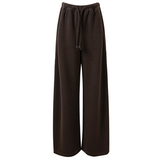 三彩2025冬季新款慵懒休闲长裤松紧高腰宽松阔腿裤垂感显瘦M 商品图4