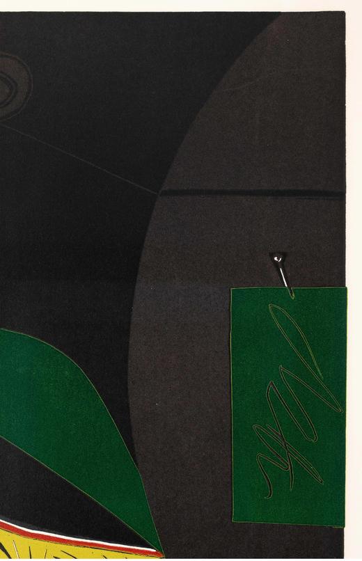 独角鹿西洋古董 1962年西班牙艺术大师创作出品限量麻胶版画作品《灯下静物》 商品图5