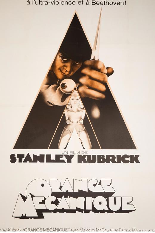 独角鹿西洋古董 1972年法国出品Philip Castle设计Stanley Kubrick执导英美联合制作电影《发条橙》收藏级原版海报 商品图1