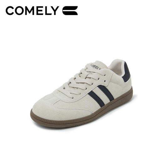 康莉KMY5A057休闲德训鞋女新款米白色复古经典阿甘鞋薄底运动鞋 商品图1