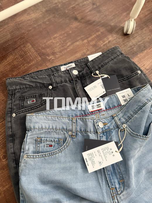 Tommy25新款男装休闲复古磨白水洗宽松锥形薄款牛仔裤 商品图3