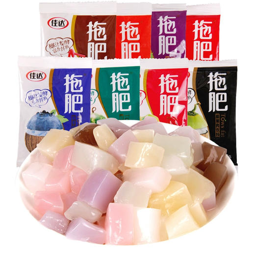 佳达拖肥椰果肉怀旧零食8090后怀旧椰果粒果冻休闲零食小包装 商品图3