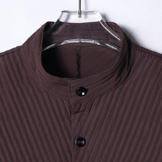 23118SDSA男士秋冬新款痞帅男装痞帅纯色压皱立领纽扣开衫夹克百搭时尚 商品图2