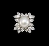 独角鹿西洋古董法国出品花卉造型白金镶嵌钻石及珍珠古董戒指 商品缩略图1