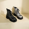 Westory2025年冬季方头厚底系带装饰侧拉链马丁靴休闲减龄甜酷短靴W25DS85211 商品缩略图0