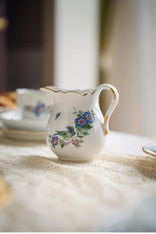 【已售】独角鹿西洋古董 德国著名瓷窑梅森Meissen出品印度岩石花鸟系列主题手绘描金装饰六人下午茶瓷器套件 商品图3