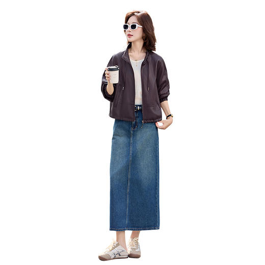 HR ZRX25123机车风皮衣水洗皮夹克外套 商品图4