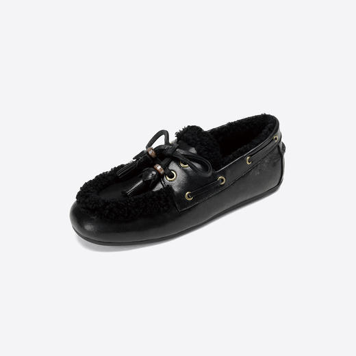 Westory2025年冬季羊毛里垫保暖乐福鞋休闲轻便毛毛鞋W25DM85731 商品图9