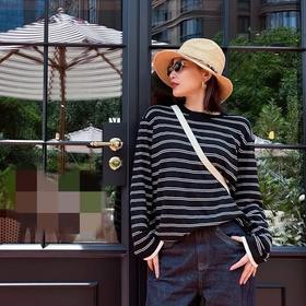 Steve Sandro桑蚕丝羊毛条纹上衣｜一穿就是氛围感，减龄又气质【7-10天发货】