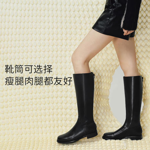 王丽坤同款7or9被窝暖暖靴长筒骑士靴黑骑士 商品图3