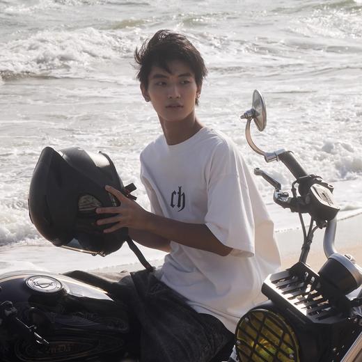 CHINISM赤尘 CH字母印花短袖T恤男夏情侣半袖 商品图1