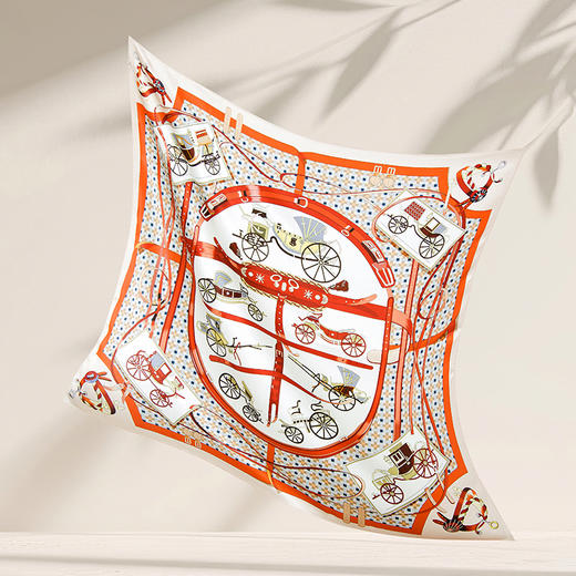 高端真丝素绉缎方巾 GD0009 商品图5