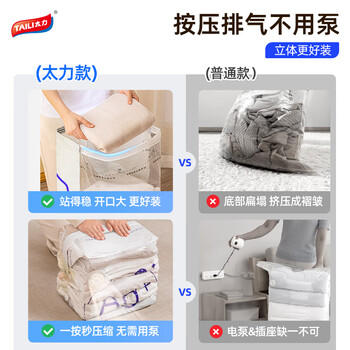 太力免抽气抗菌真空压缩收纳袋衣物打包整理袋母婴大容量[6立体套装] 商品图2