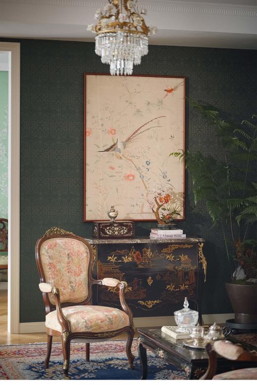 【已售】独角鹿西洋古董 1900年代中国出品「锦上添花」传统东方花鸟主题粤绣挂屏 商品图0