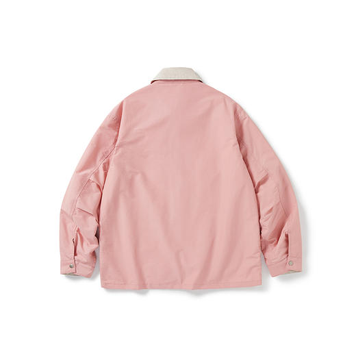 WHEELS and WIND 男女中性款防泼水猎装夹克 灯芯绒翻领拼接外套 商品图2