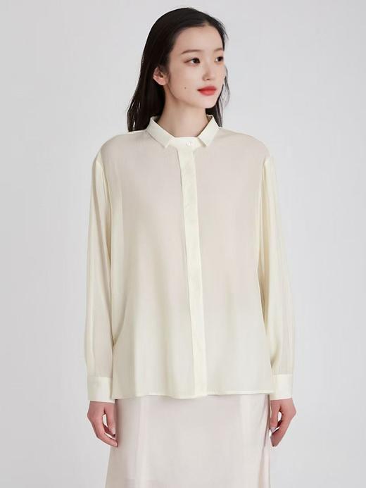 【秋新品）古泥品牌7537 53%天丝麻纱手感衬衫-喜出 商品图4