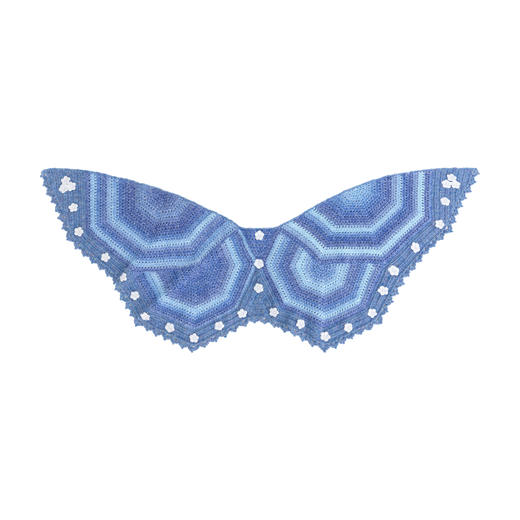 苏苏姐家蝶舞披肩手工DIY钩针毛线团自制材料包 商品图4