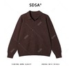 2016SDSA男士秋冬新款痞帅男装复古格纹海鸥领设计针织衫百搭时尚毛衣 商品缩略图1