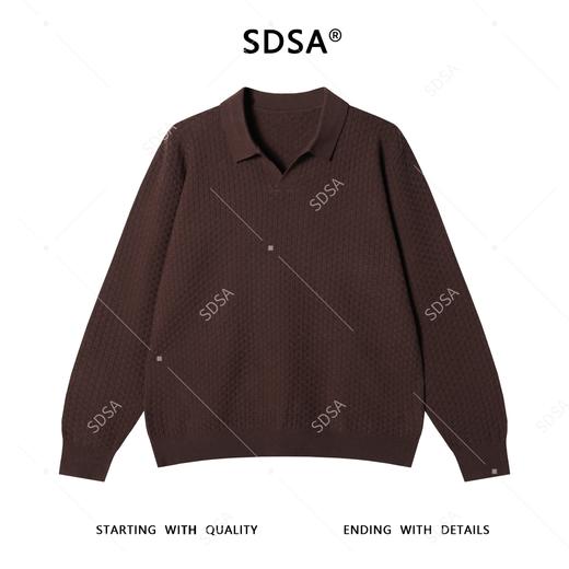 2016SDSA男士秋冬新款痞帅男装复古格纹海鸥领设计针织衫百搭时尚毛衣 商品图1