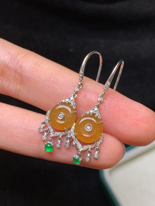 平安扣翡翠耳坠 商品图2