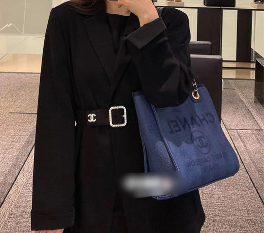 Chanel 丹宁 牛仔 tote 沙滩包 商品图2