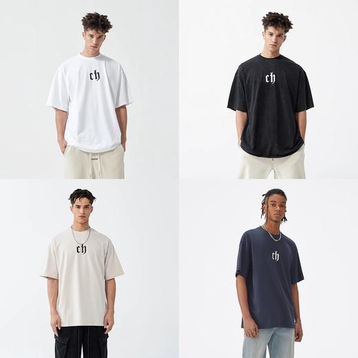 CHINISM赤尘 CH字母印花短袖T恤男夏情侣半袖 商品图4