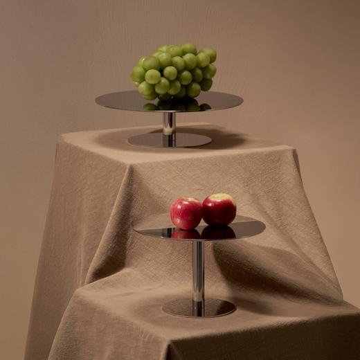 HD流光精抛不锈钢高脚点心盘 RESONG日诵家居 果盘 商品图0