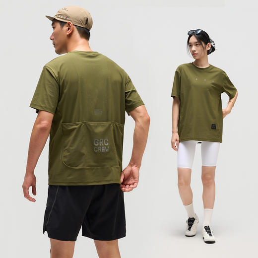 GRC桀骜无尽新款春夏CREW 华夫格快干通勤骑行短袖T恤男女 商品图4