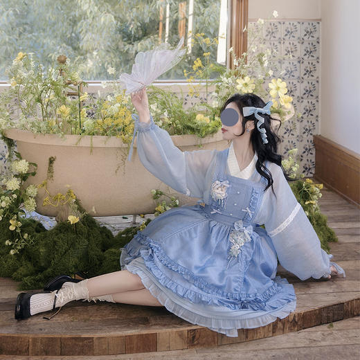 裁缝学苑AH65新款背带罩裙短款交领衬裙汉套装纸样女装两件套样板 商品图1