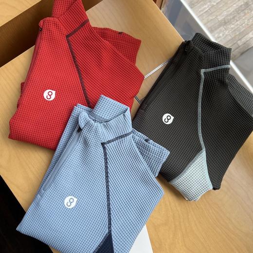 换季刚需！2825法拉利红华夫格外套！儿童亲子半拉链外套！ 商品图1