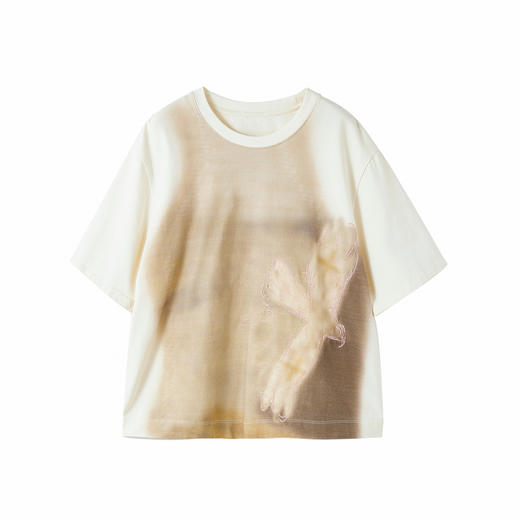 谜底主题印花T恤短袖2025年冬季新品亲肤舒适艺术印花女254MT1609 商品图4