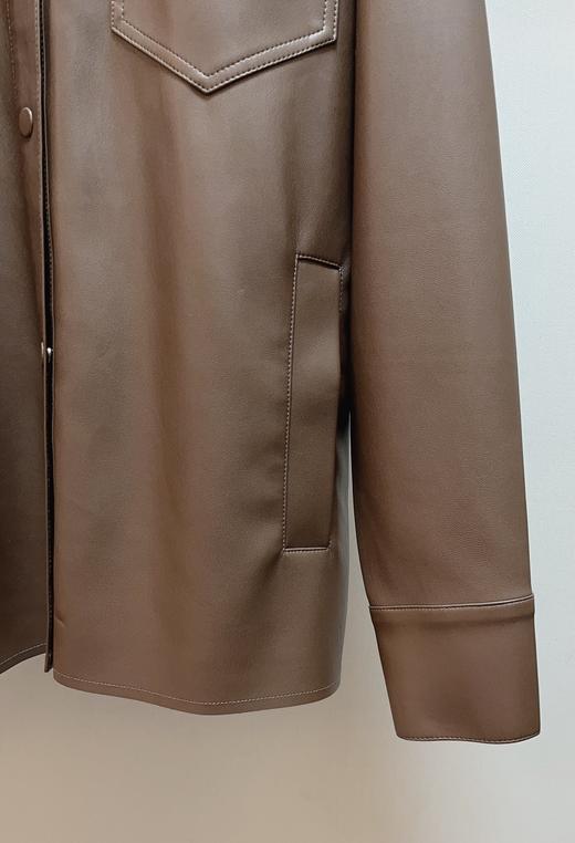 911-2 圆正 MAX创新环保pu皮 仿羊皮 柔软透气 抗风挡雨 25新色 皮衣衬衫外套 商品图12