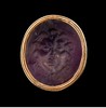 独角鹿西洋古董 意大利出品18K黄金戒托镶嵌美杜莎肖像主题紫水晶凹雕戒指 商品缩略图3