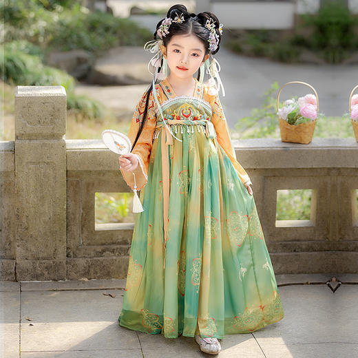 【苏城纪】新款-《国色芳华》同色系汉服女童襦裙 恬苒 商品图10