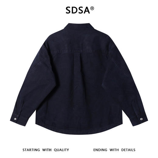 56181SDSA男士秋冬新款痞帅男装简约磨破纽扣长袖翻领衬衫百搭时尚衬衣 商品图5