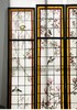 独角鹿西洋古董 19世纪末20世纪初法国新艺术时期出品雀鸟繁花主题彩绘玻璃花窗一组 商品缩略图1