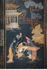 【已售】独角鹿西洋古董 中国创汇时期出品庭院人物主题百宝嵌装饰螺钿黑漆描金双面六曲屏风 商品缩略图2