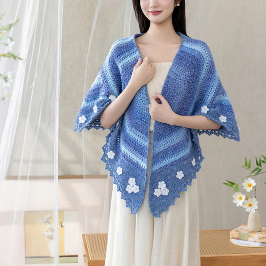 苏苏姐家蝶舞披肩手工DIY钩针毛线团自制材料包 商品图2