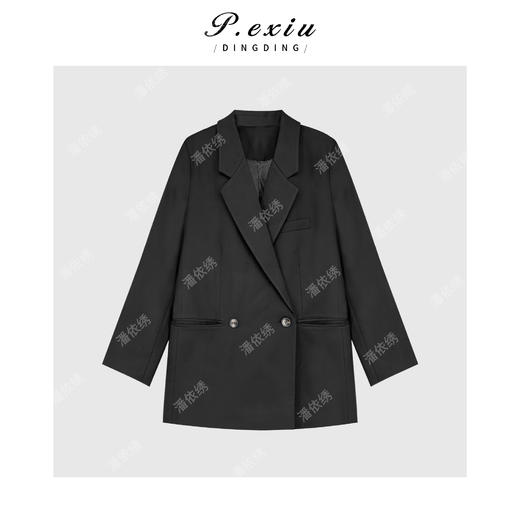 PanYiXiu/潘依绣羊毛经典戗驳领极简廓形高级感西装外套 W-63310 商品图1