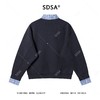 33755SDSA男士秋冬新款痞帅男装潮牌痞帅格子拼接半拉链翻领假两件卫衣 商品缩略图5