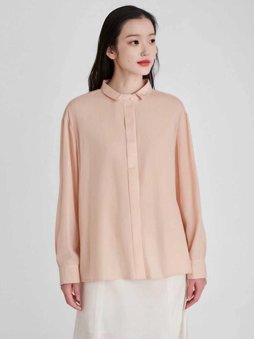 【秋新品）古泥品牌7537 53%天丝麻纱手感衬衫-喜出 商品图3