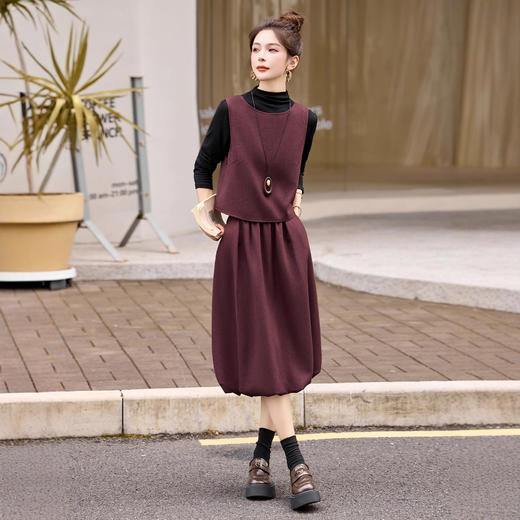 时尚轻熟通勤风显瘦气质，马甲套装减龄阔腿裤三件套HR-GJC2593 商品图2