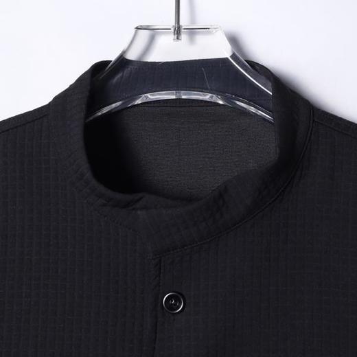 23155SDSA男士秋冬新款痞帅男装纯色小格子立领纽扣开衫外套时尚夹克潮 商品图2