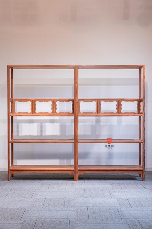 红桥红  家具严选  缅甸花梨(大果紫檀）  【174 三层壸门式圈口栏杆架格】 商品图0