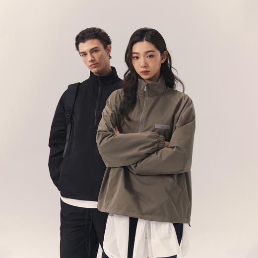 CHINISM赤尘 立领半拉链卫衣男秋季美式宽松男士套头运动夹克外套 商品图1