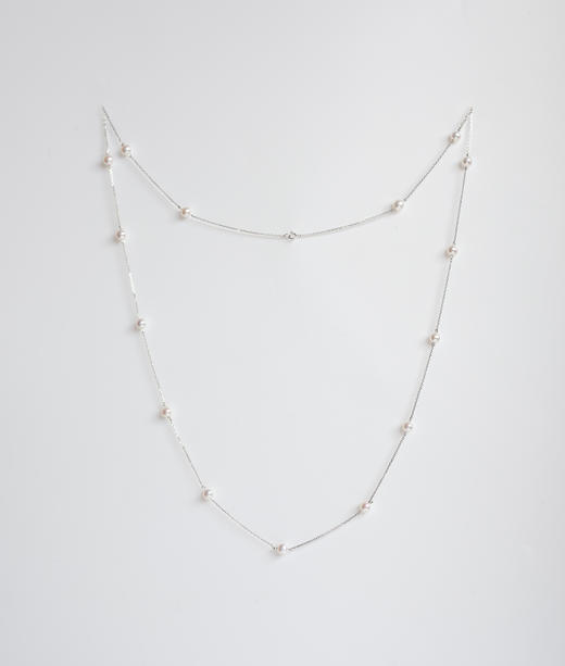 伽罗JALO 6-6.5mm 高等级淡水珍珠18K金 15珠满天星项链 商品图2