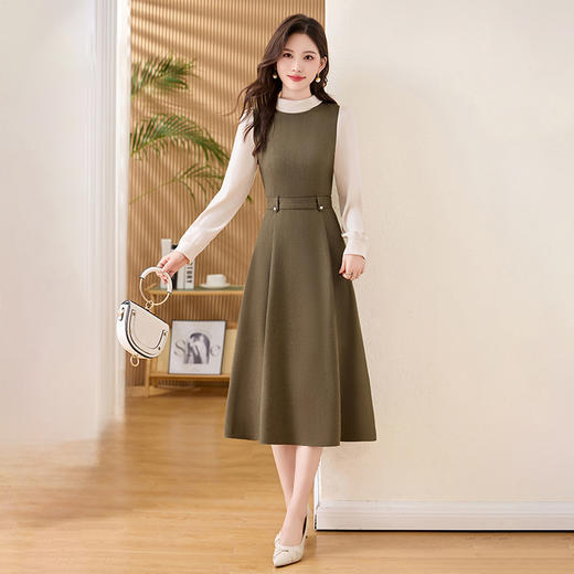 HR ZRX5660气质时尚潮流法式拼接连衣裙 商品图3