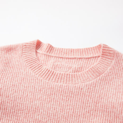 谜底套头针织衫长袖2025冬季新品宽松设计感下摆毛衣女254MZ1860 商品图3