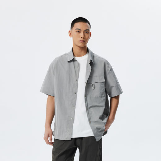 CHINISM赤尘 户外机能短袖衬衫男夏季新款美式宽松运动休闲衬衣 商品图2