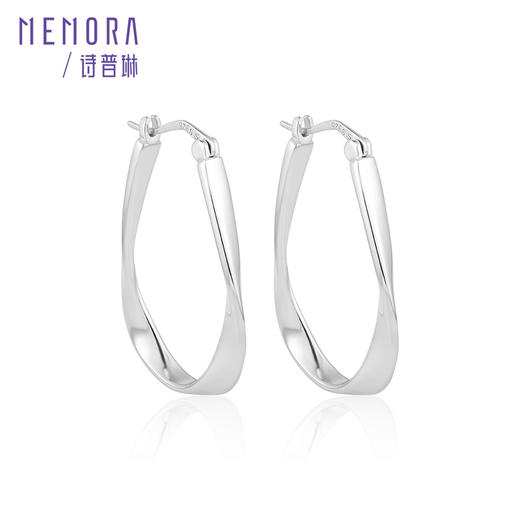 【任选3件599元】莫比乌斯环耳饰 S925银耳环时尚ins风耳圈MEMORA诗普琳YEE03201、YEE03202（线上专供） 商品图3